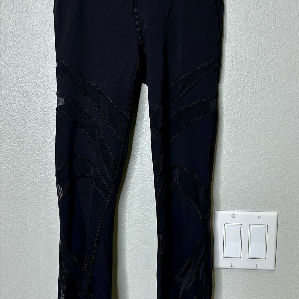 Lululemon Athletica Black Mesh Detail Leggings